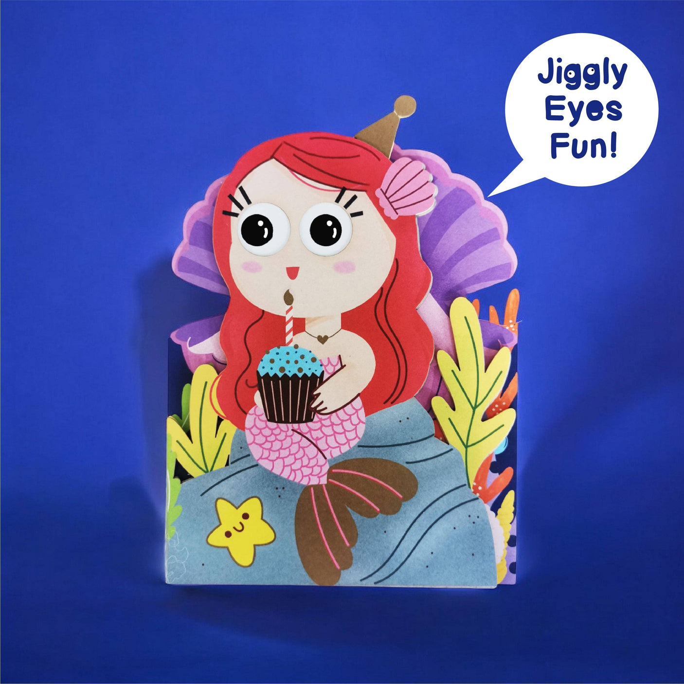 Aww sow cute kaarten collectie| Schattige kaarten met bewegende oogjes | Zeemeermin