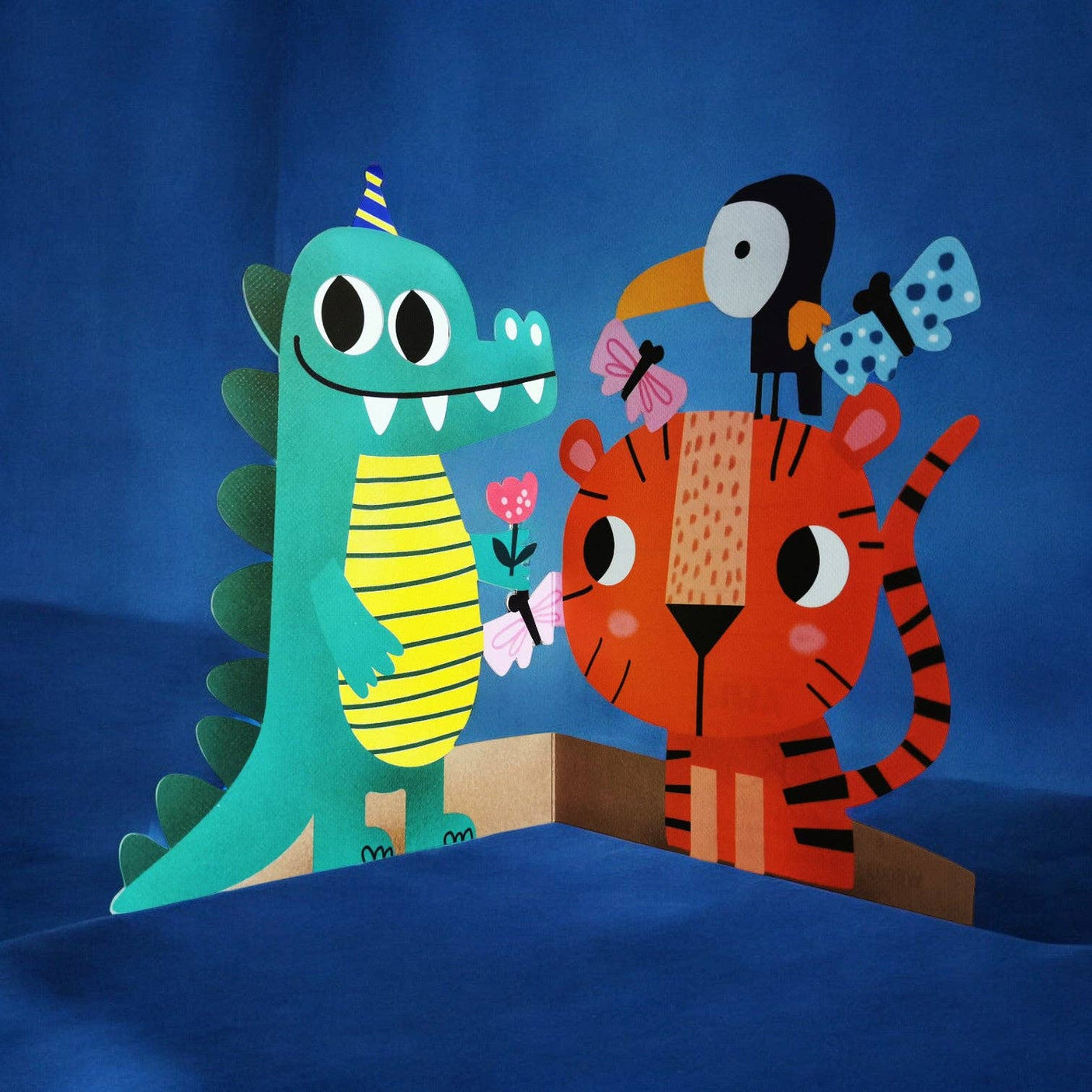Mooie en schattige Kinderkaart | Grappige krokodil |Leuk als Cadeau