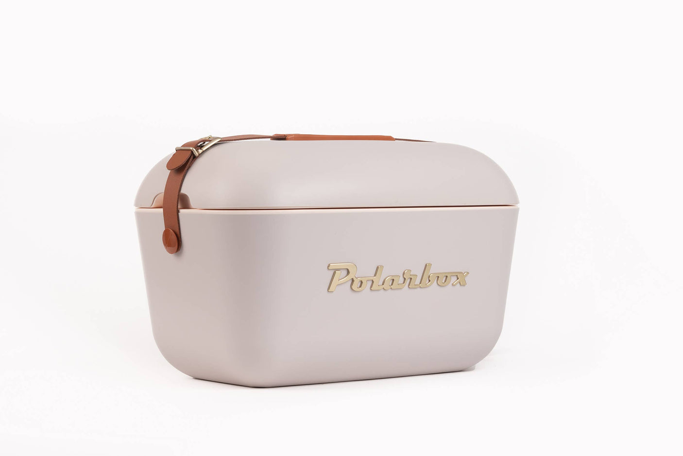 Polarbox koelbox 20l Classic Gold retro chic met leren band