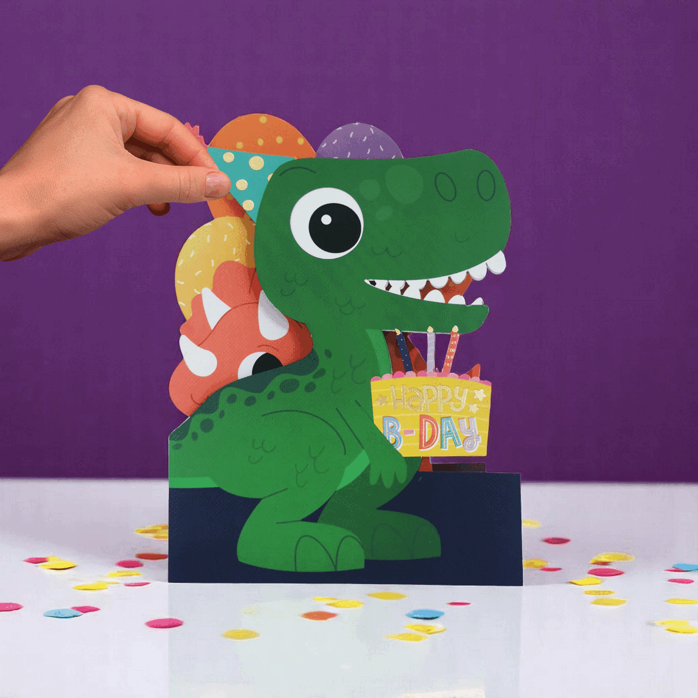 Mooie Pop-up Kinderkaart | Sweet Dinosaurus verjaardagskaart | Leuk als Cadeau
