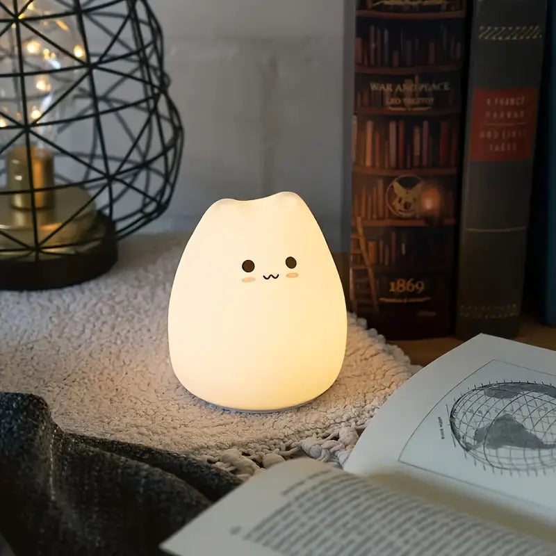 Actie Bedlampje Nachtlampje - Poezelige Poes - Meer Kleuren led