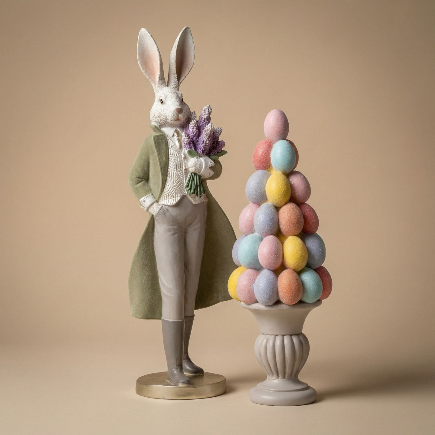 Easter Egg Tree Decoration - Glitter Pastel Eggs - ↑ 40 Cm