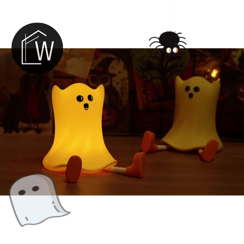 Actie! Bedlampje Nachtlampje - Cool Spookje - USB oplaadbaar - Timer