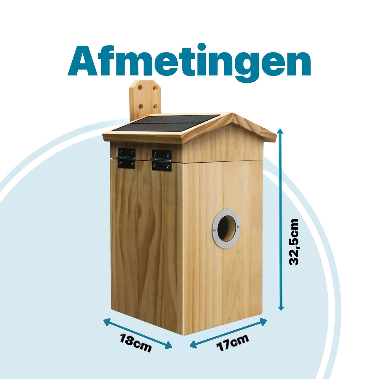 Vogelhuisje met Camera en Audio - Hout - Nestkastje - Ingebouwde Zonnepanelen
