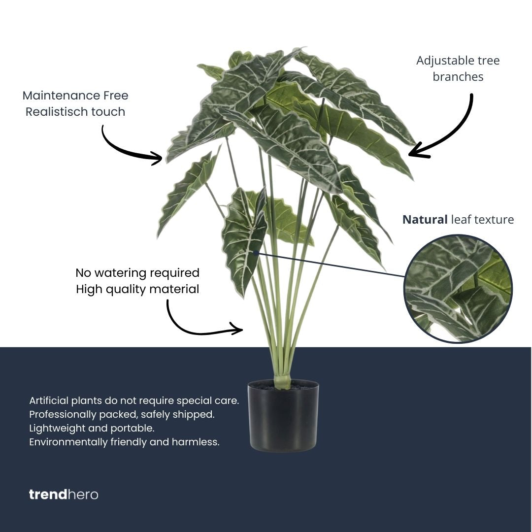 Alocasia 80 Cm - Artificial Plant