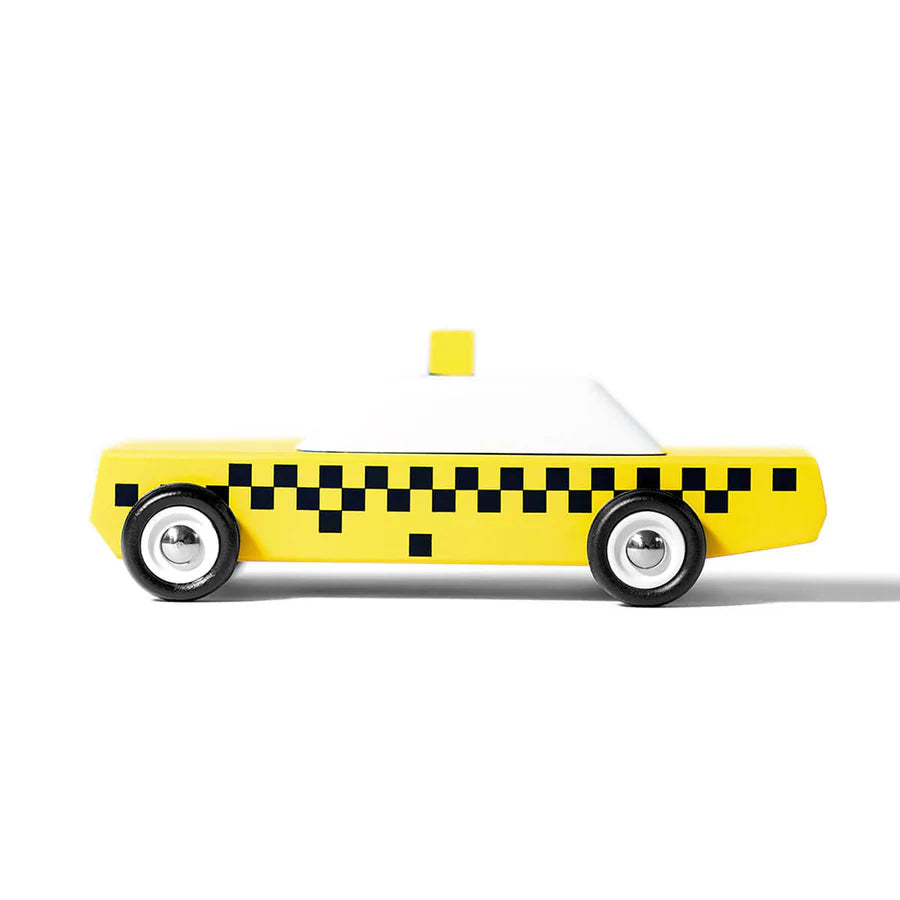 City Taxi en Politie auto Candylab Amerikaans Design Speelgoed In leuke Verpakking Massief Beukenhout bij Wehebbenallesinhuis.nl