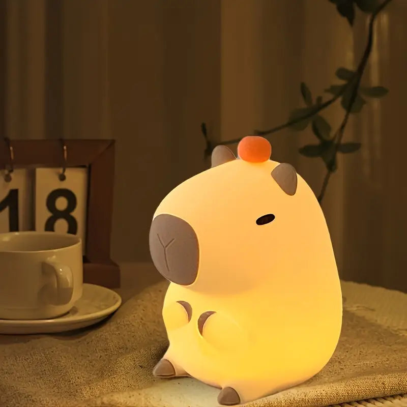 Actie Bedlampje Nachtlampje - Knappe Capibara - USB oplaadbaar - met Timer