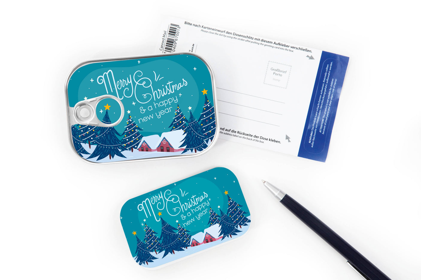 Kaart in blikje Leukste kaartje van Nederland Merry Christmas en happy newyearHet Origineelste Kerstkaartje Wehebbenallesinhuis.nl