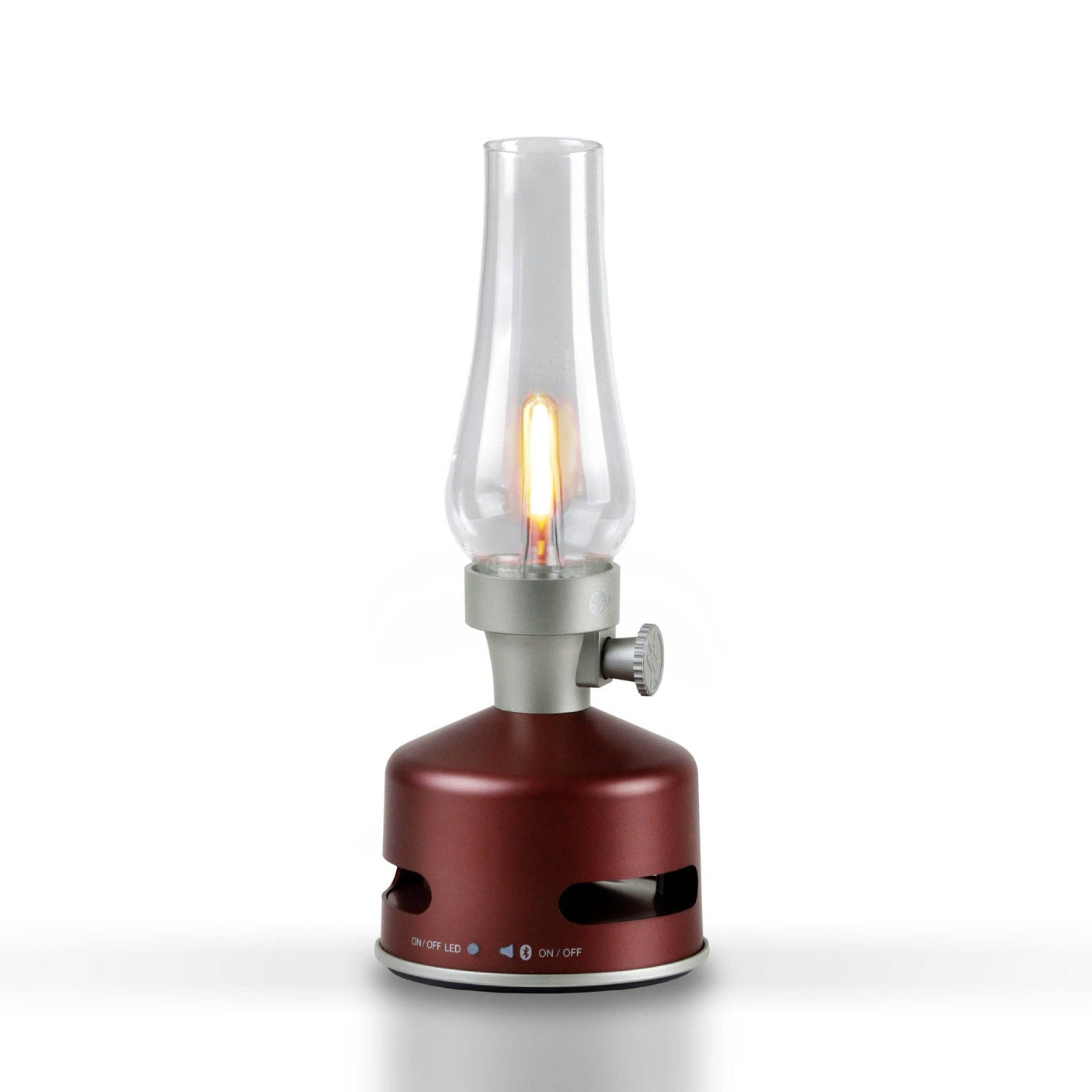 MoriMori designlamp wijnrood met bluetooth speaker en traploos dimbare Ledverlichting