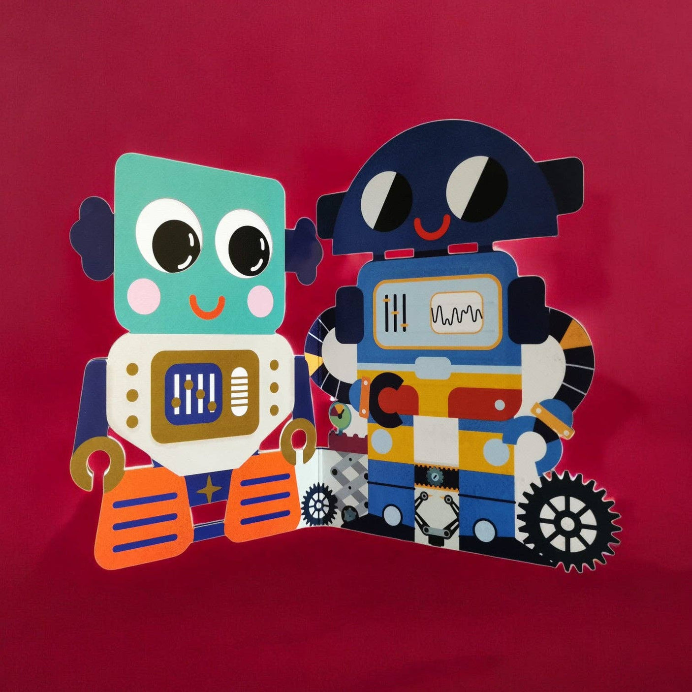 Aww sow cute kaarten collectie | Schattige kaarten met bewegende oogjes | Vrolijke Robot