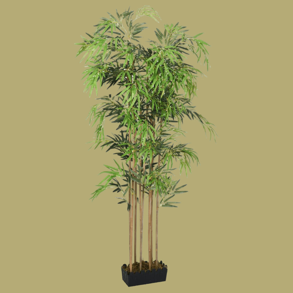 Kunstplant bamboe 1605 bladeren 180 cm groen