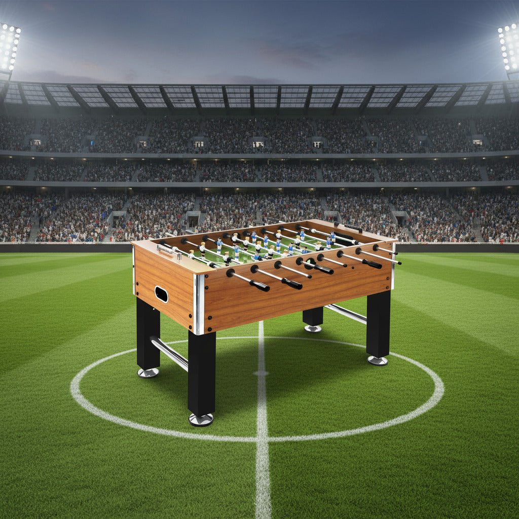 Voetbaltafel 60 Kg 140X74,5X87,5 Cm Staal Lichtbruin En Zwart bij Wehebbenallesinhuis.nl