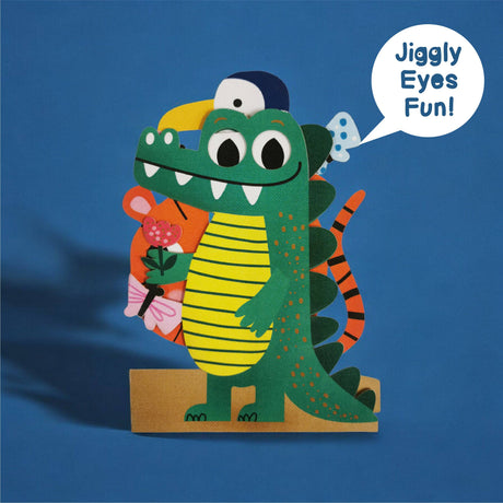 Mooie en schattige Kinderkaart | Grappige krokodil |Leuk als Cadeau