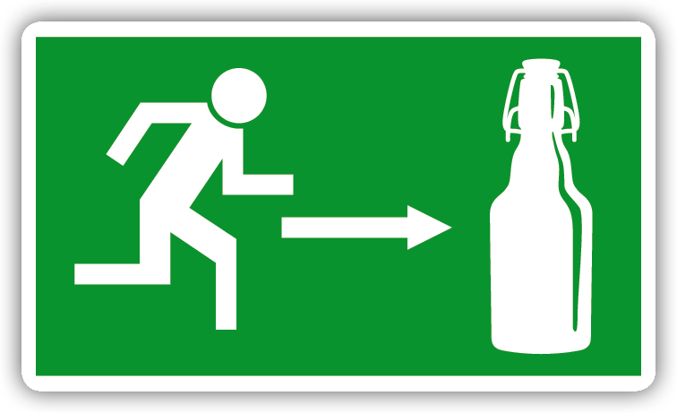 Magneet „nooduitgang bier”