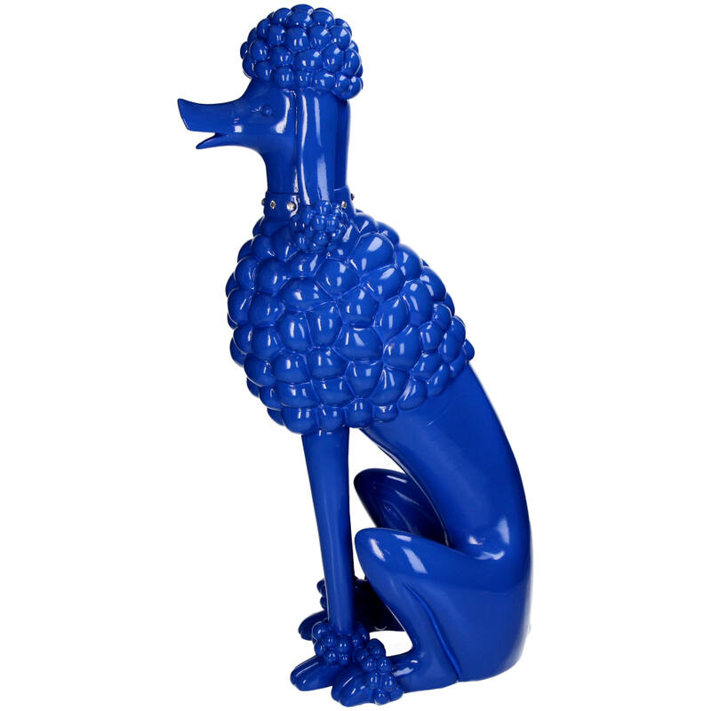 Decorative Poodle Statue - Blue - 56 Cm