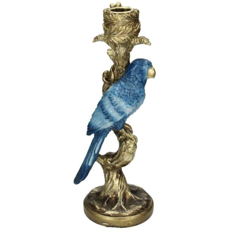 Candle Holder - Blue Parrot ↑ 26 Cm