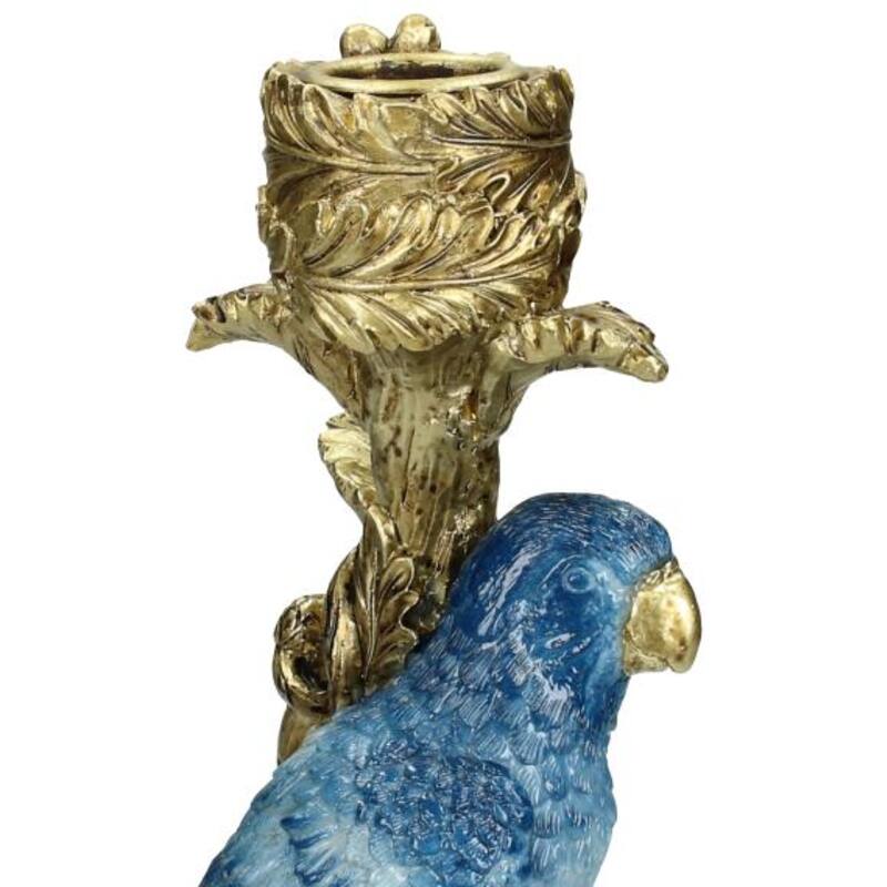 Candle Holder - Blue Parrot ↑ 26 Cm