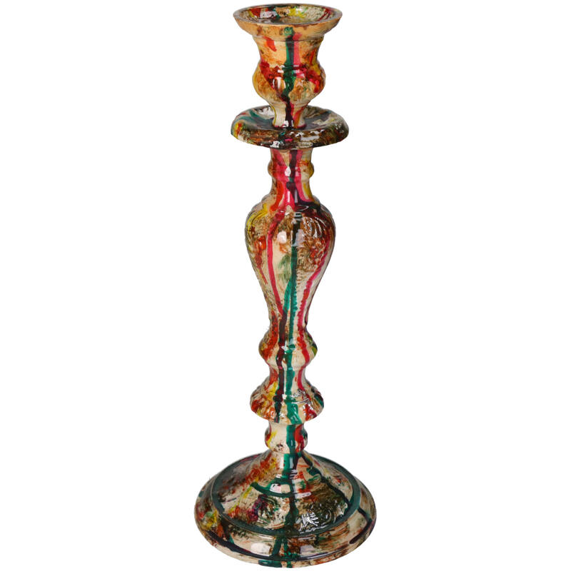 Candleholder - Painted Multicolor - ↑ 33 Cm