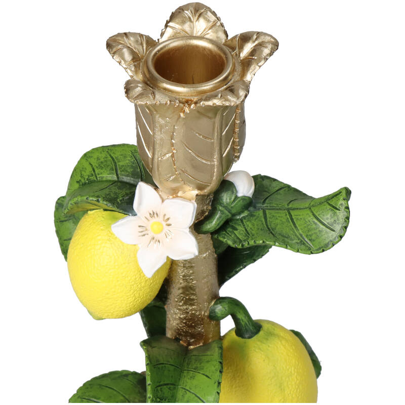 Candle Holder With Lemon Plant - ↑ 22 Cm