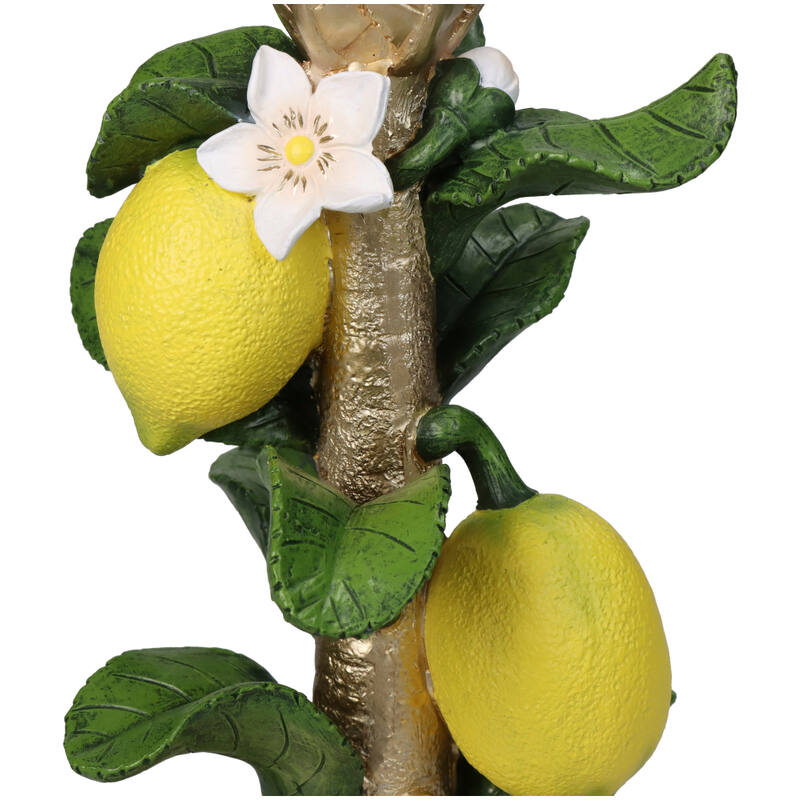 Candle Holder With Lemon Plant - ↑ 22 Cm