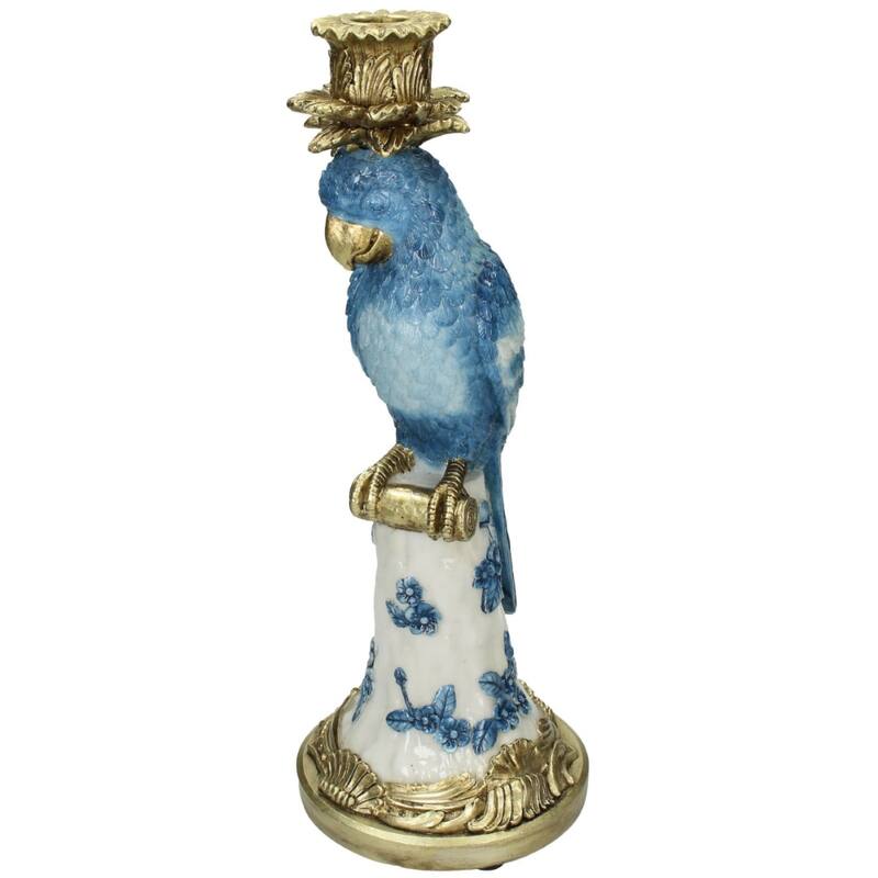 Candle Holder With Blue Bird - ↑ 36 Cm