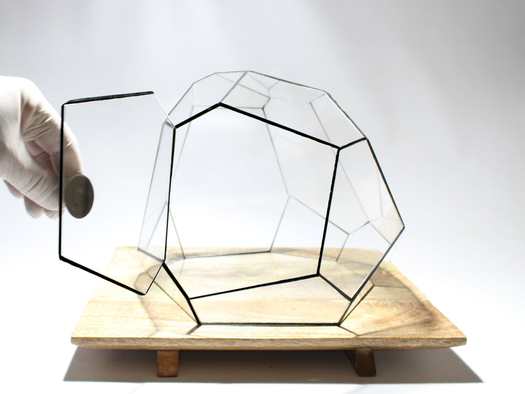 Geometric Terrarium - Torno - Vivarium - ↑ 28 X 26 X 24 Cm (Lxwxh) - Glass