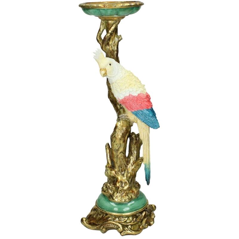 Candle Holder - Cockatoo Multicolor ↑ 35 Cm