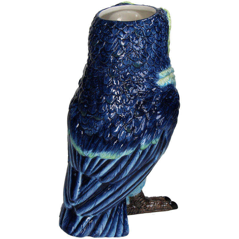 Vase Owl Dolomite Blue - 21,3Cm