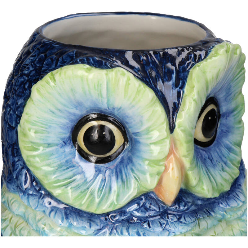 Vase Owl Dolomite Blue - 21,3Cm