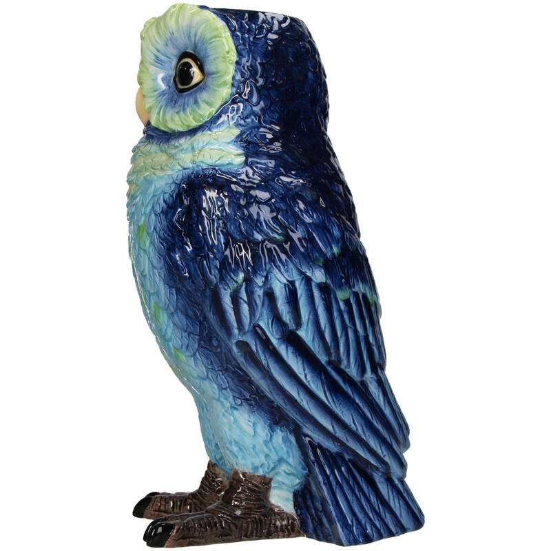 Vase Owl Dolomite Blue - 21,3Cm