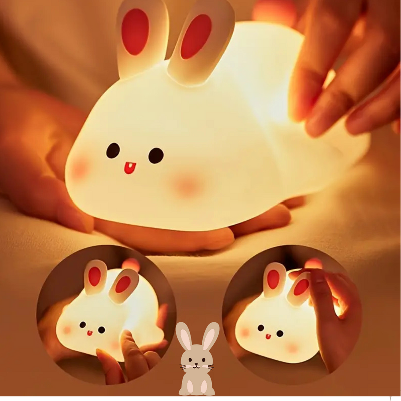 Actie Bedlampje Nachtlampje - Fijn Konijn- USB oplaadbaar - met Timer