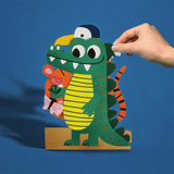 Mooie en schattige Kinderkaart | Grappige krokodil |Leuk als Cadeau