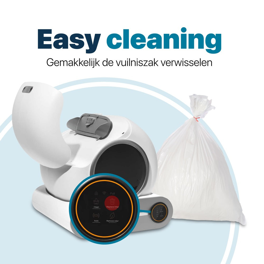 Automatische Kattenbak - Zelfreinigend - Met App en Touchscreen - Zilverkleurig