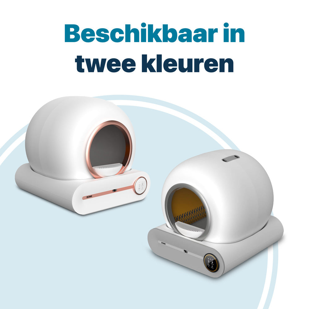 Automatische Kattenbak - Zelfreinigend - Met App en Touchscreen - Zilverkleurig