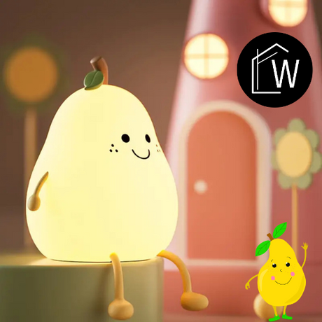 Actie Bedlampje - Nachtlampje Toffe Peer - USB oplaadbaar - Met Timer