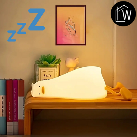 Actie Bedlampje Nachtlampje - Eendje - USB oplaadbaar - met Timer
