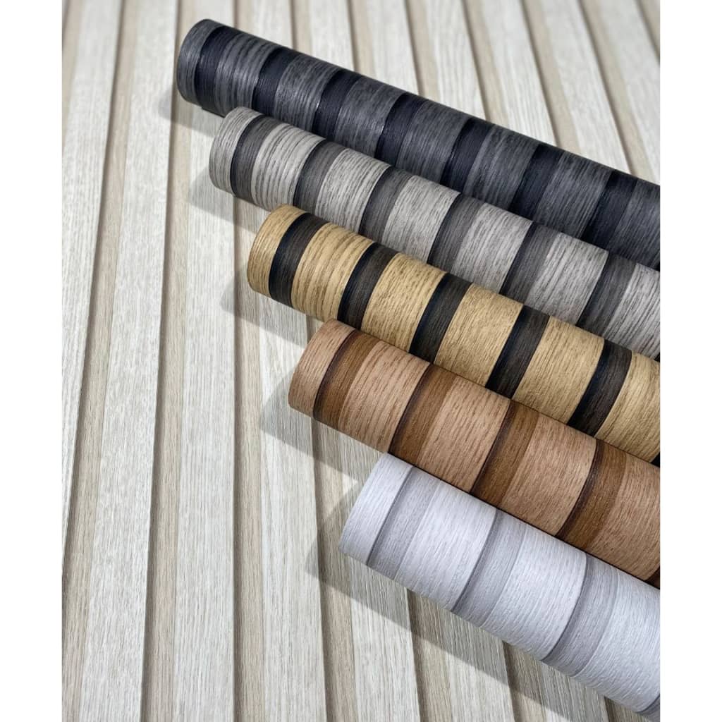 Behang Botanica Wooden Slats zwart en grijs