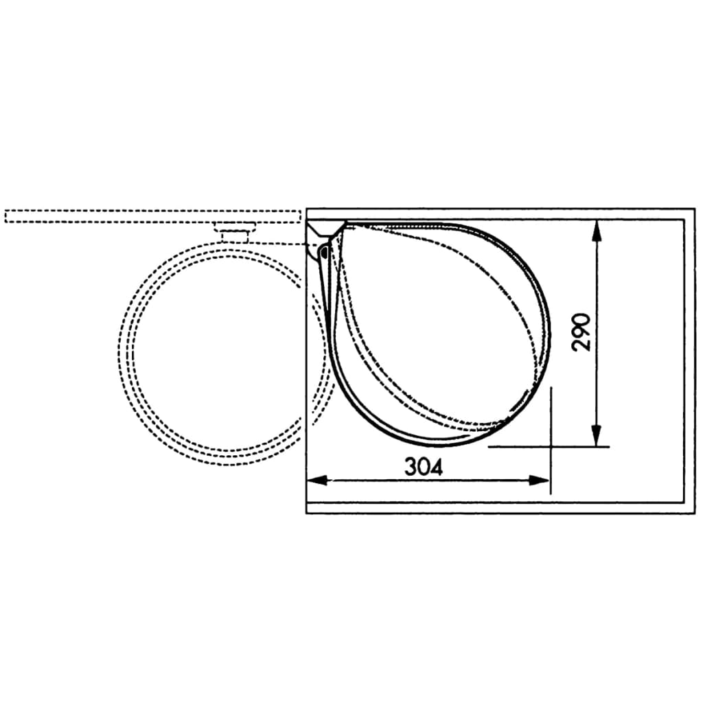 Inbouw afvalemmer Compact-Box M 15 L roestvrij staal 3555-101