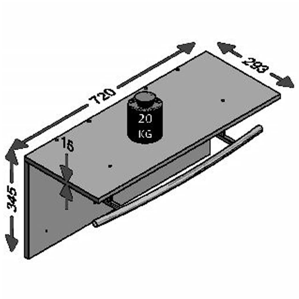 Fmd Wandkapstok 72X29,3X34,5 Cm 1 Hoogglans wit