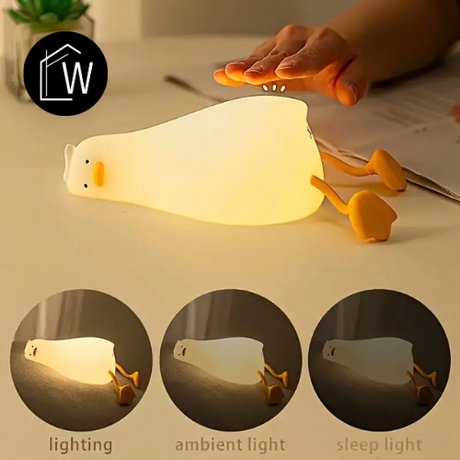 Actie Bedlampje Nachtlampje - Eendje - USB oplaadbaar - met Timer