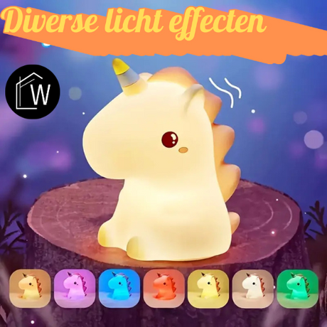 Actie Bedlampje Nachtlampje  - Enige Eenhoorn - Meer Kleuren led