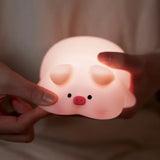 Actie Bedlampje Nachtlampje -Biggetje met dikke Billen- USB oplaadbaar - met Timer