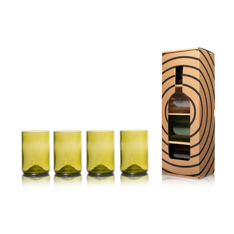Tumbler 4-pack - Gemaakt van gerecycled glas uit oude wijnflessen