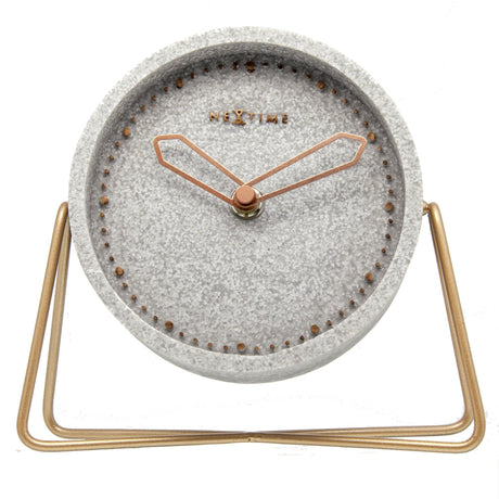 Table clock - 17.5 x 15.5 x 5 cm - Polyresin
