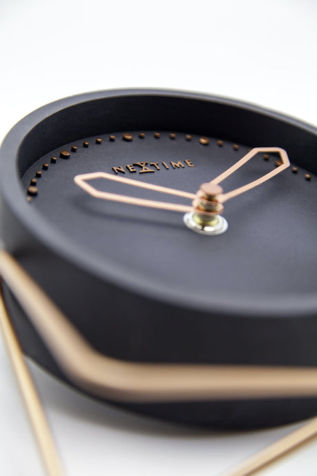 Table clock - 17.5 x 15.5 x 5 cm - Polyresin