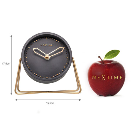 Table clock - 17.5 x 15.5 x 5 cm - Polyresin