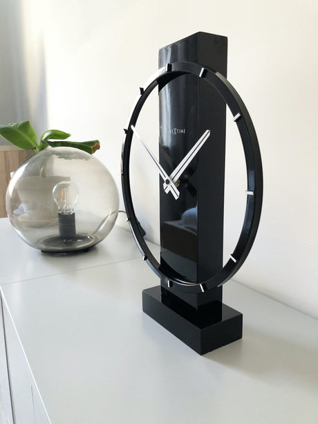 Table / Wall clock - 34 x 27 cm - Wood/Steel - 'Carl Small'