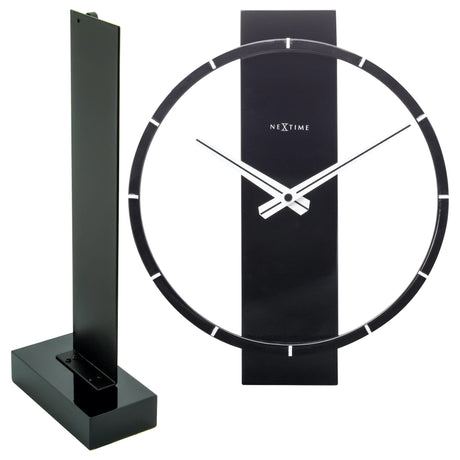 Table / Wall clock - 34 x 27 cm - Wood/Steel - 'Carl Small'