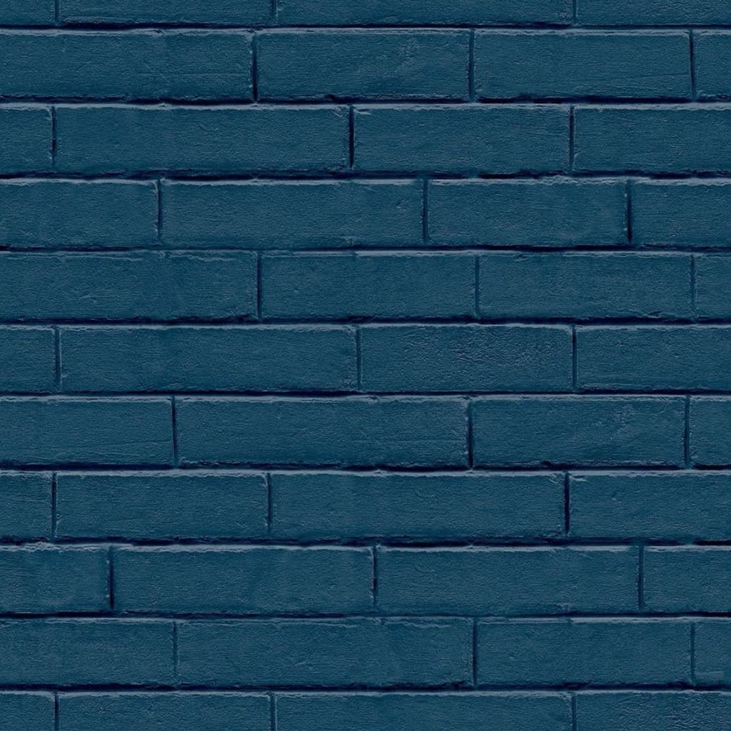 Behang Good Vibes Brick Wall blauw