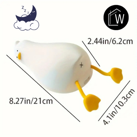 Actie Bedlampje Nachtlampje - Eendje - USB oplaadbaar - met Timer